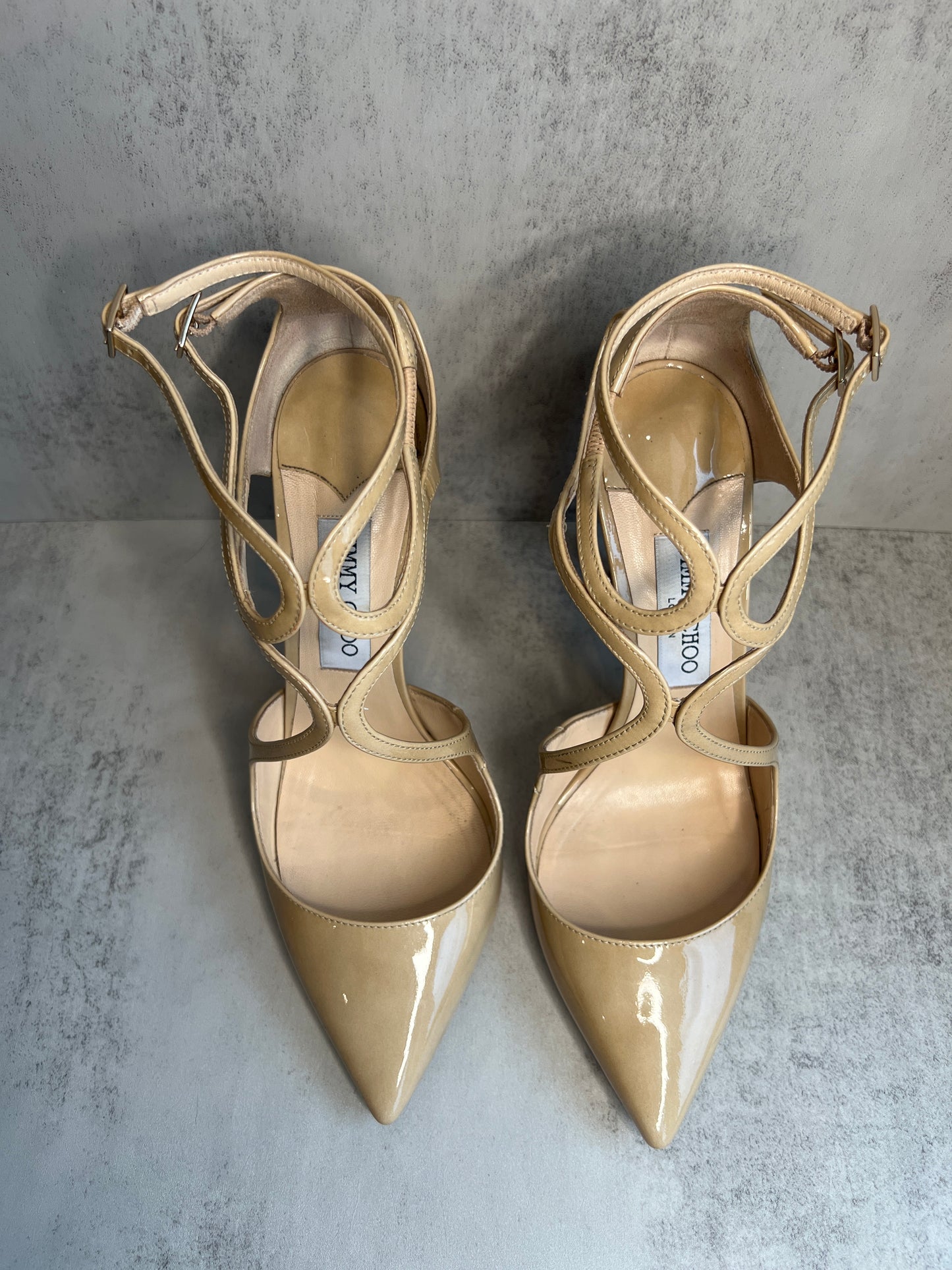 JIMMY CHOO Lancer 100 Patent Leather  Pumps