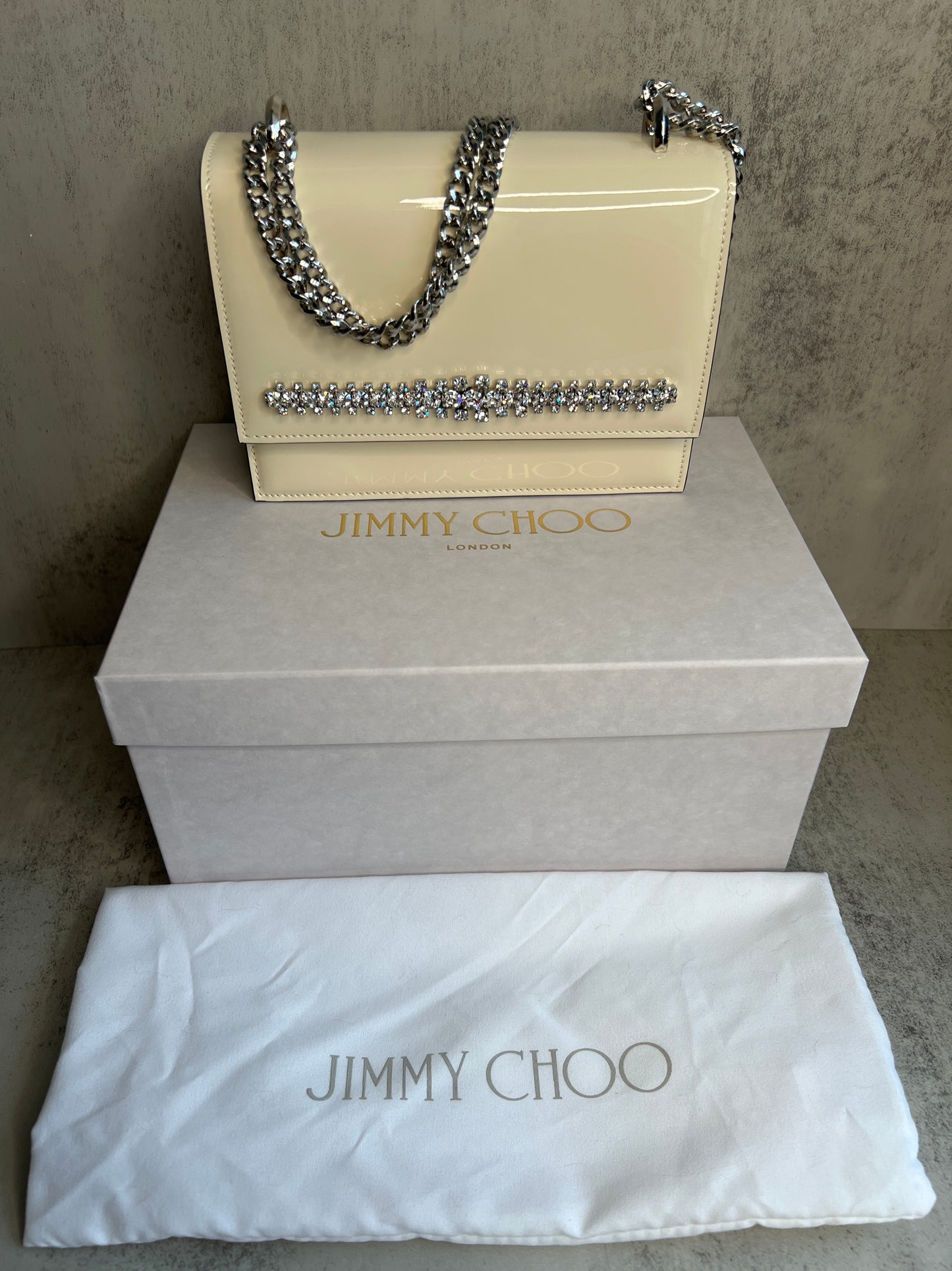 Jimmy Choo Bing Bohemia Crystal Bow Shoulder Bag