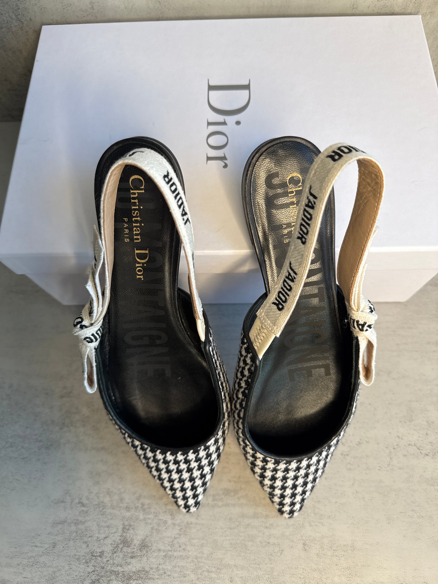 Dior Houndstooth J'Adior Slingbacks