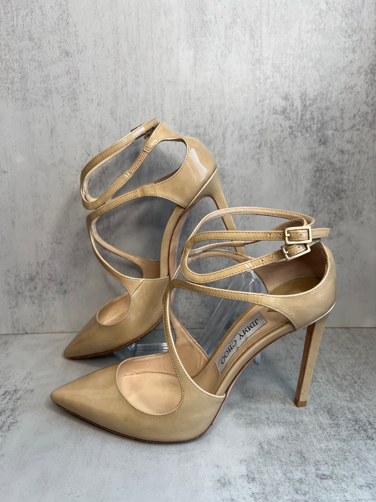 JIMMY CHOO Lancer 100 Patent Leather  Pumps