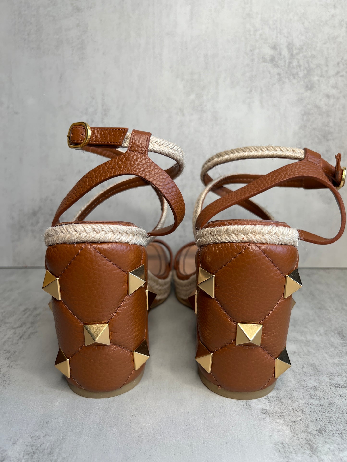 Valentino Garavani Roman Stud Espadrille Wedge Sandal