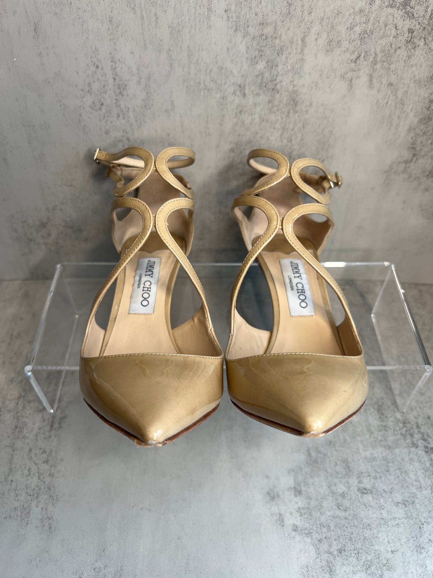 JIMMY CHOO Lancer 100 Patent Leather  Pumps