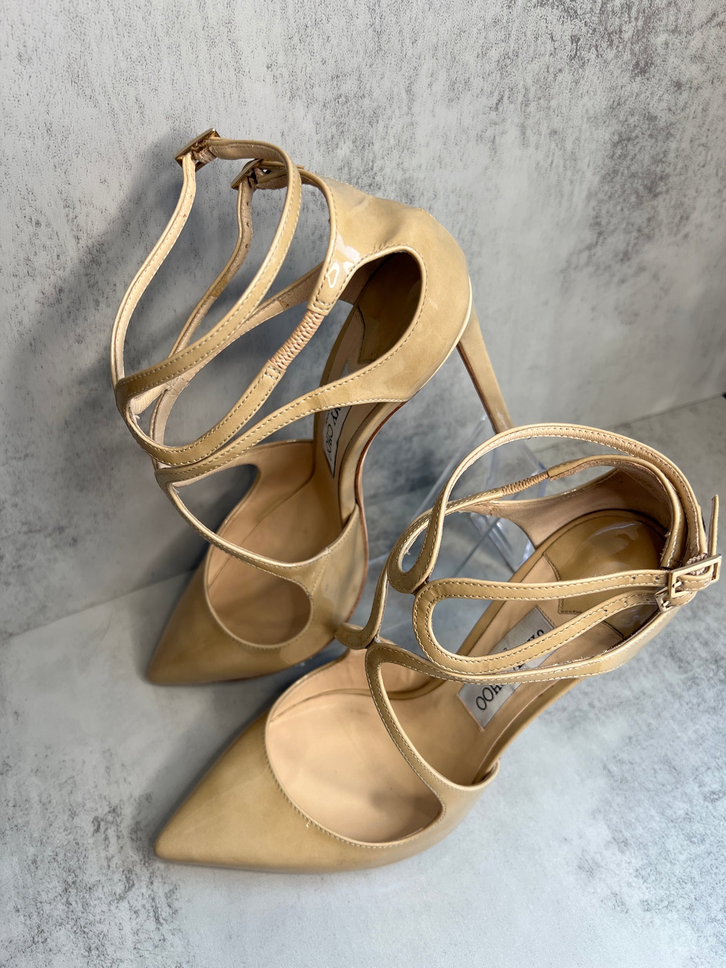 JIMMY CHOO Lancer 100 Patent Leather  Pumps