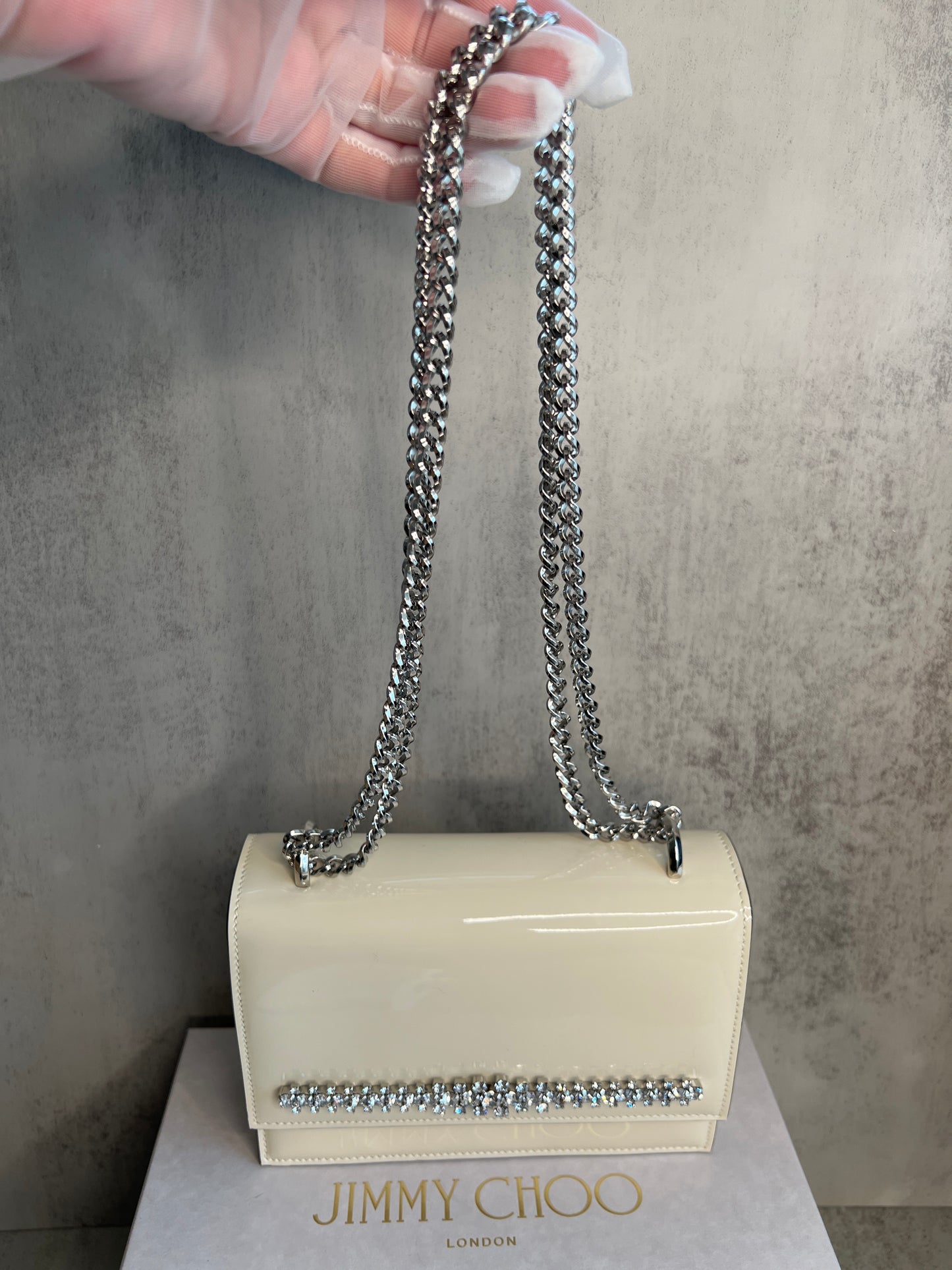 Jimmy Choo Bing Bohemia Crystal Bow Shoulder Bag