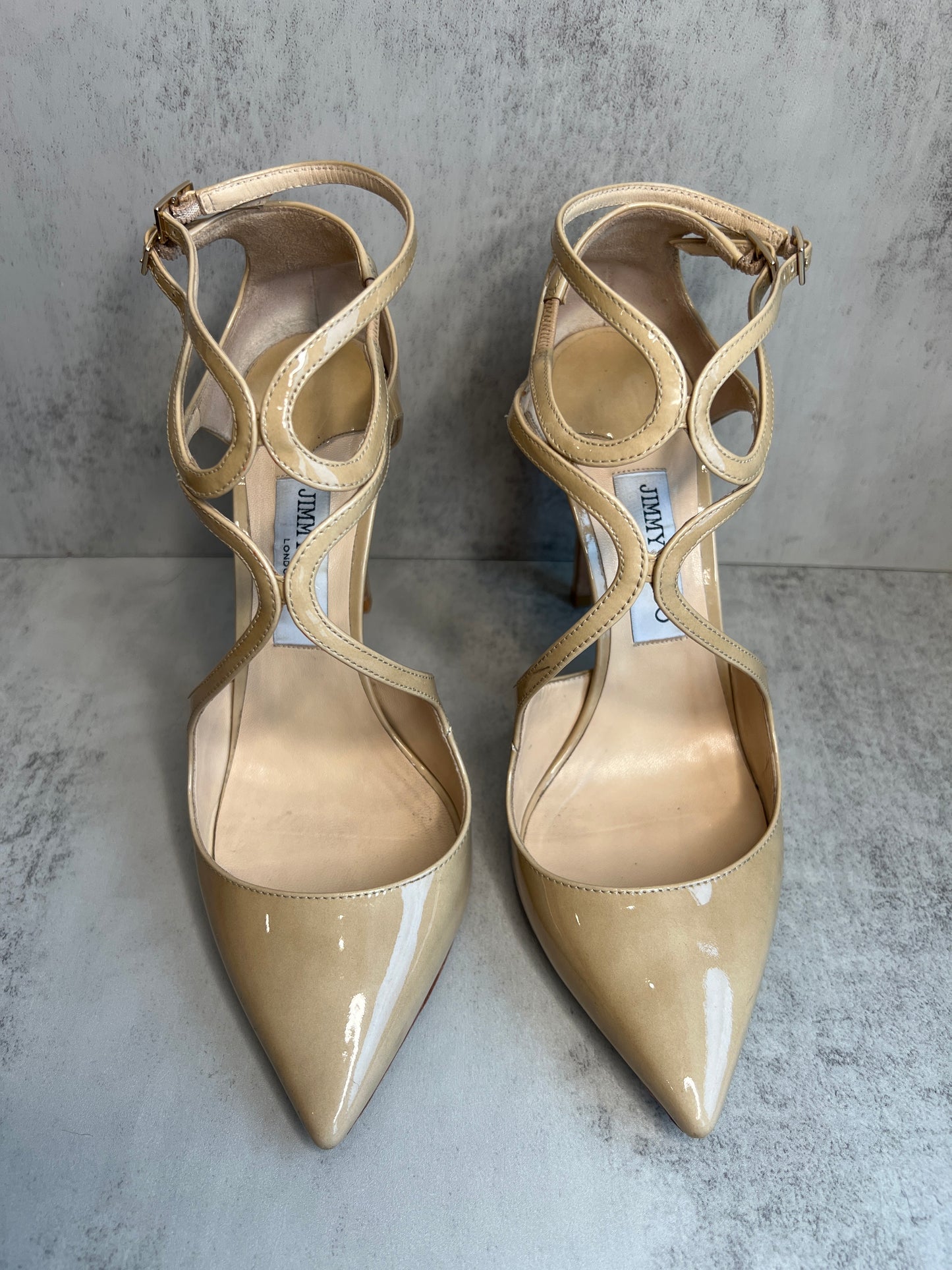 JIMMY CHOO Lancer 100 Patent Leather  Pumps