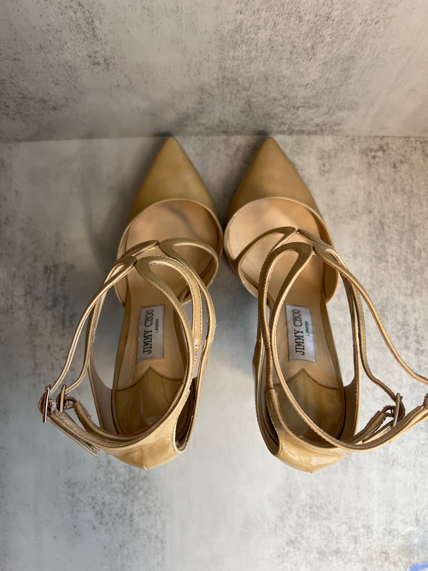 JIMMY CHOO Lancer 100 Patent Leather  Pumps