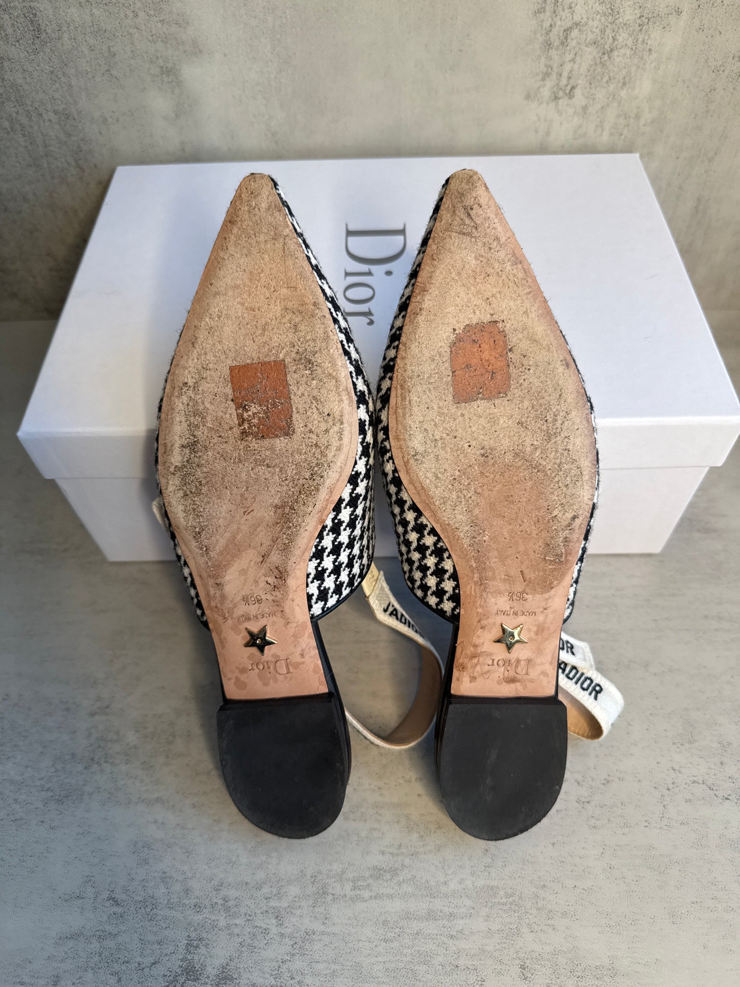 Dior Houndstooth J'Adior Slingbacks