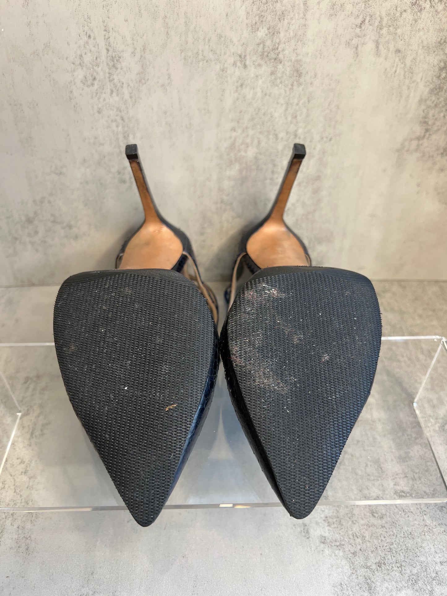 JIMMY CHOO Lancer 100 Snakeskin Leather  Pumps