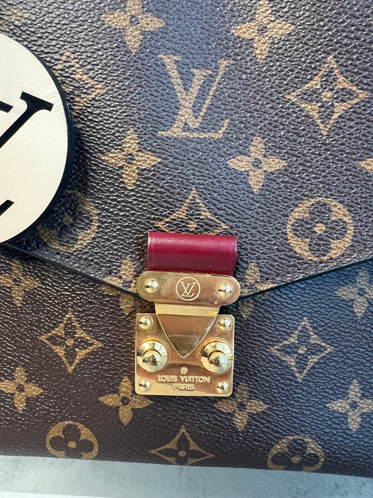LOUIS VUITTON Monogram Braided Pochette Metis Safran