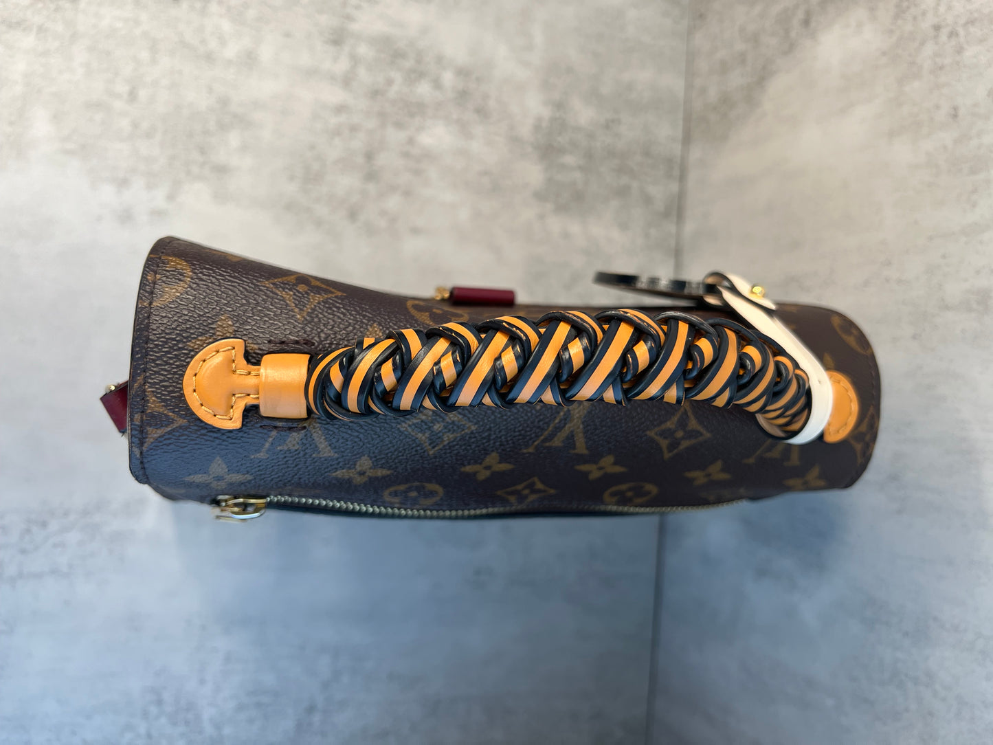 LOUIS VUITTON Monogram Braided Pochette Metis Safran