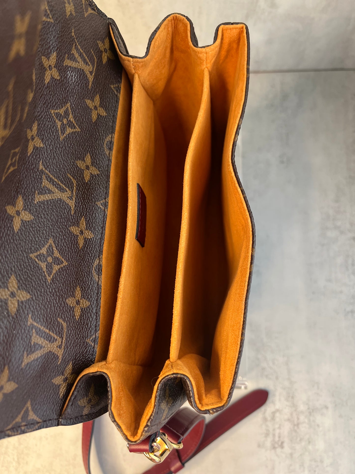 LOUIS VUITTON Monogram Braided Pochette Metis Safran