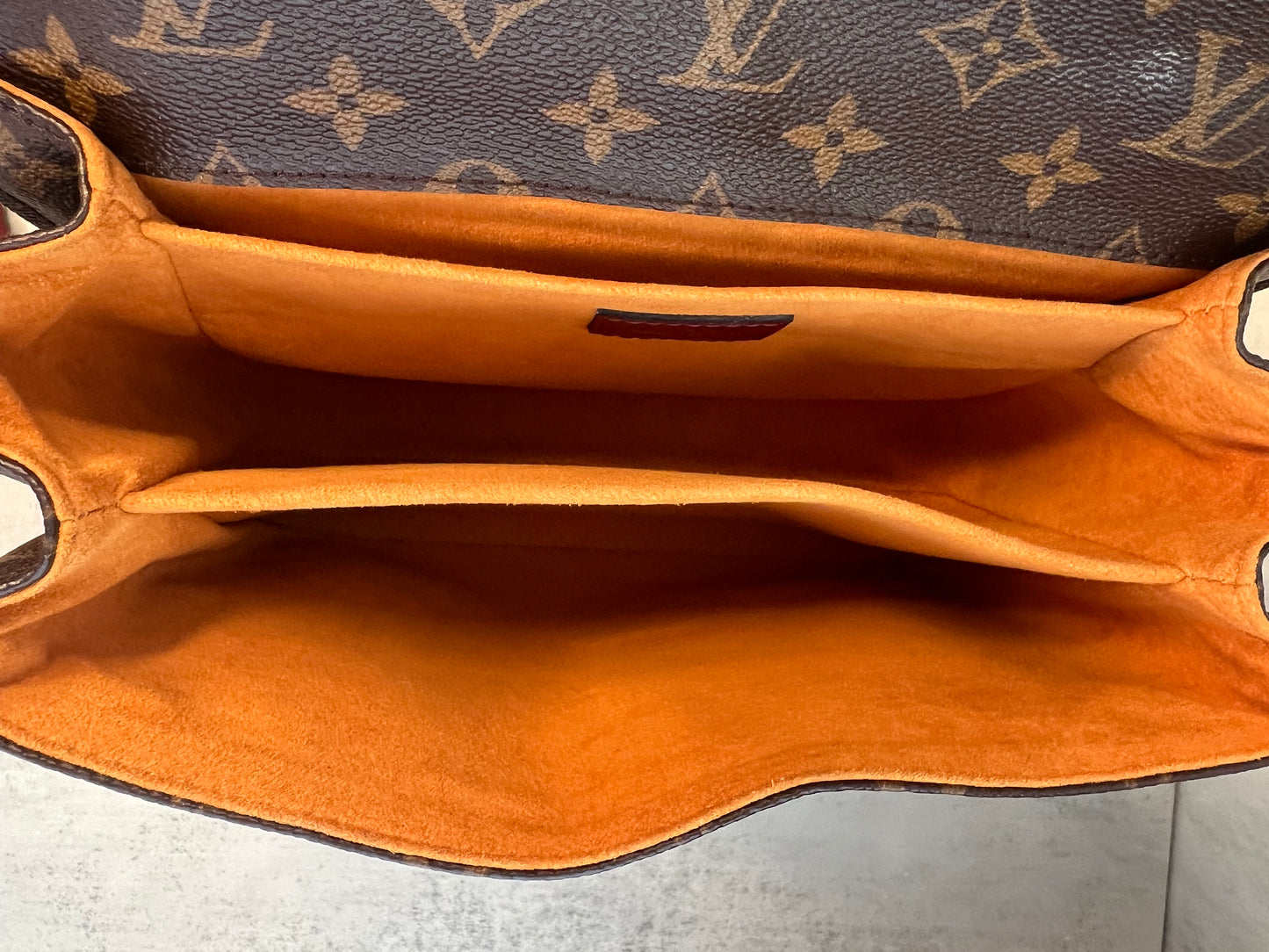 LOUIS VUITTON Monogram Braided Pochette Metis Safran