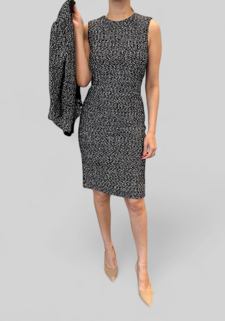 St. John Silk-Trimmed Tweed Knit Jacket and Dress
