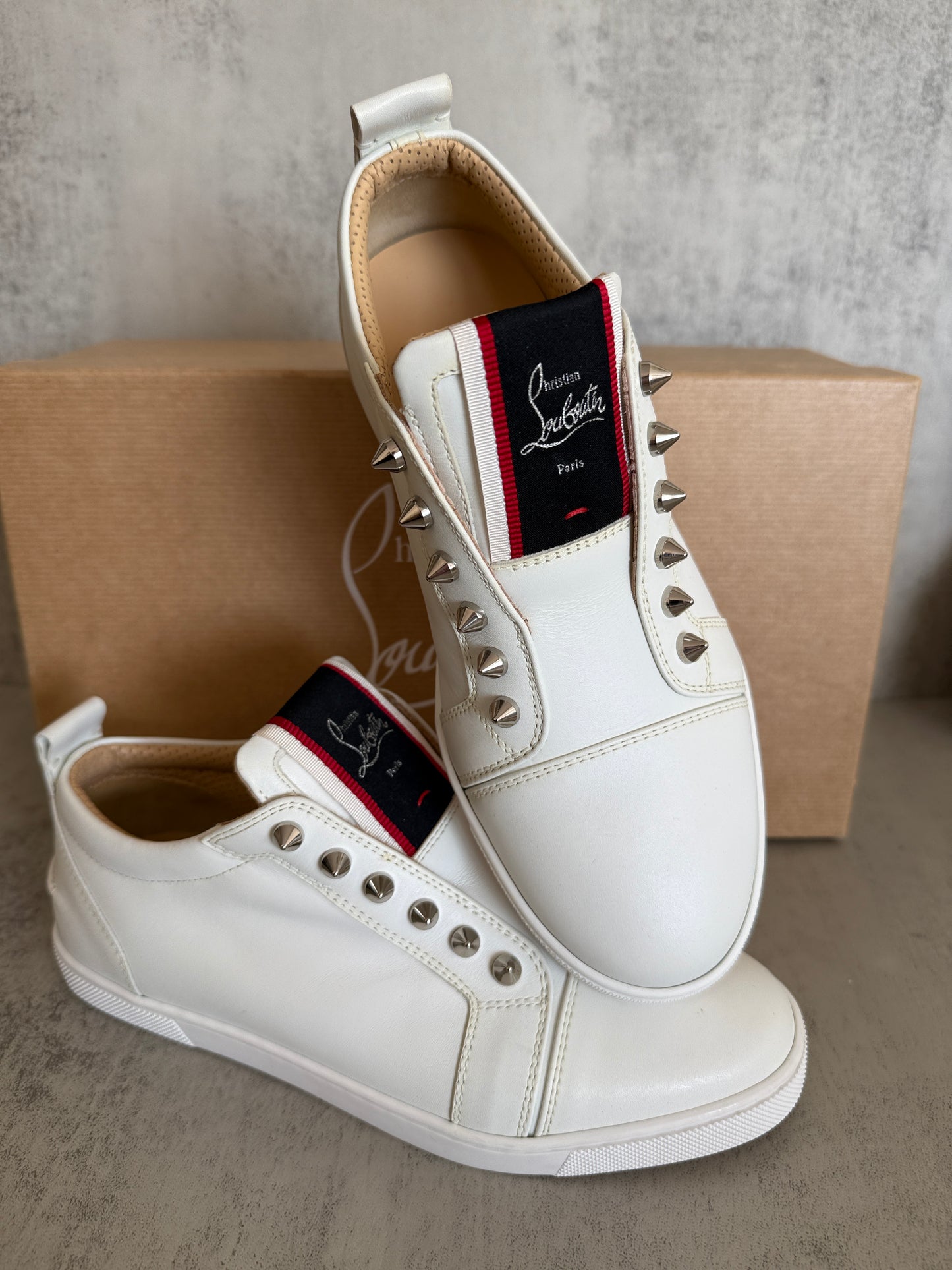 Christian Louboutin Spiked Leather Sneakers