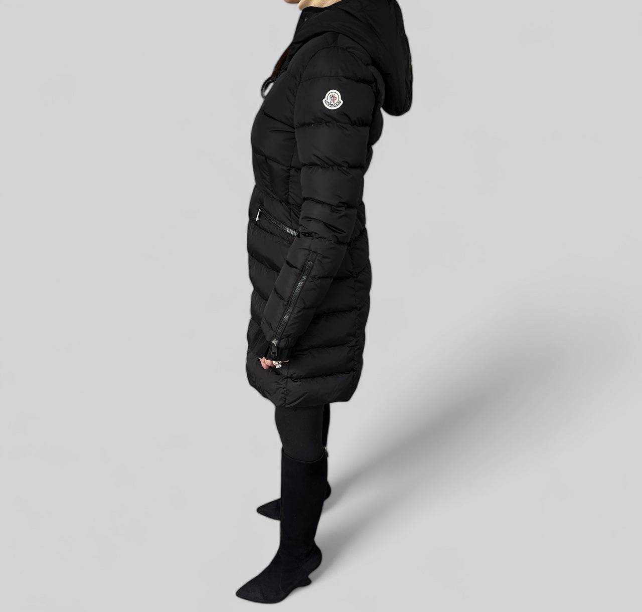 Moncler Betulong A-Line Puffer Jacket Black size 1