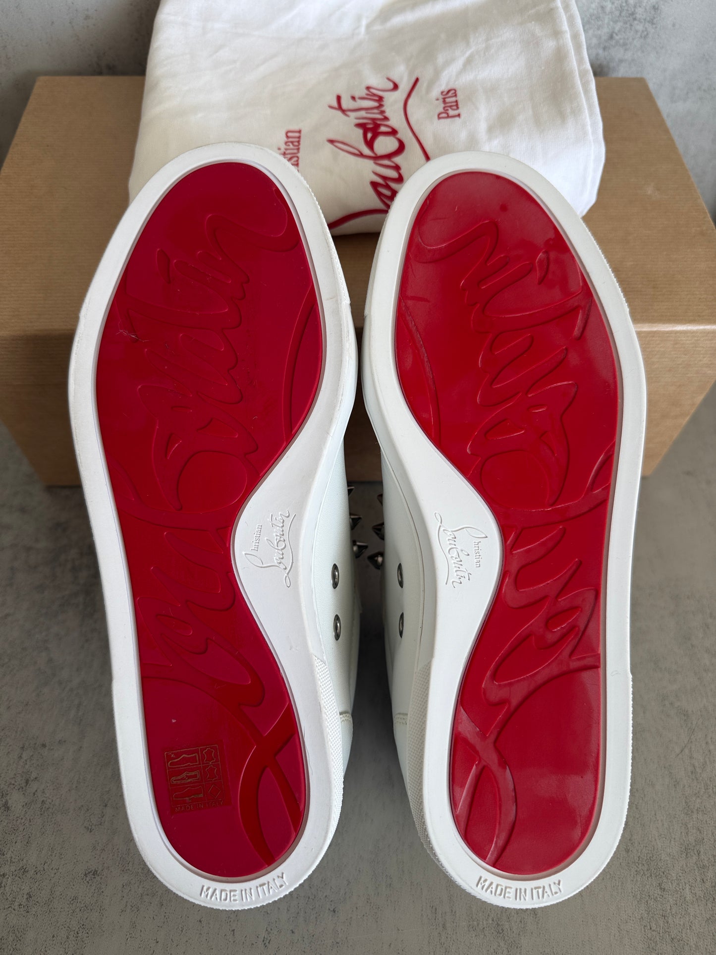 Christian Louboutin Spiked Leather Sneakers