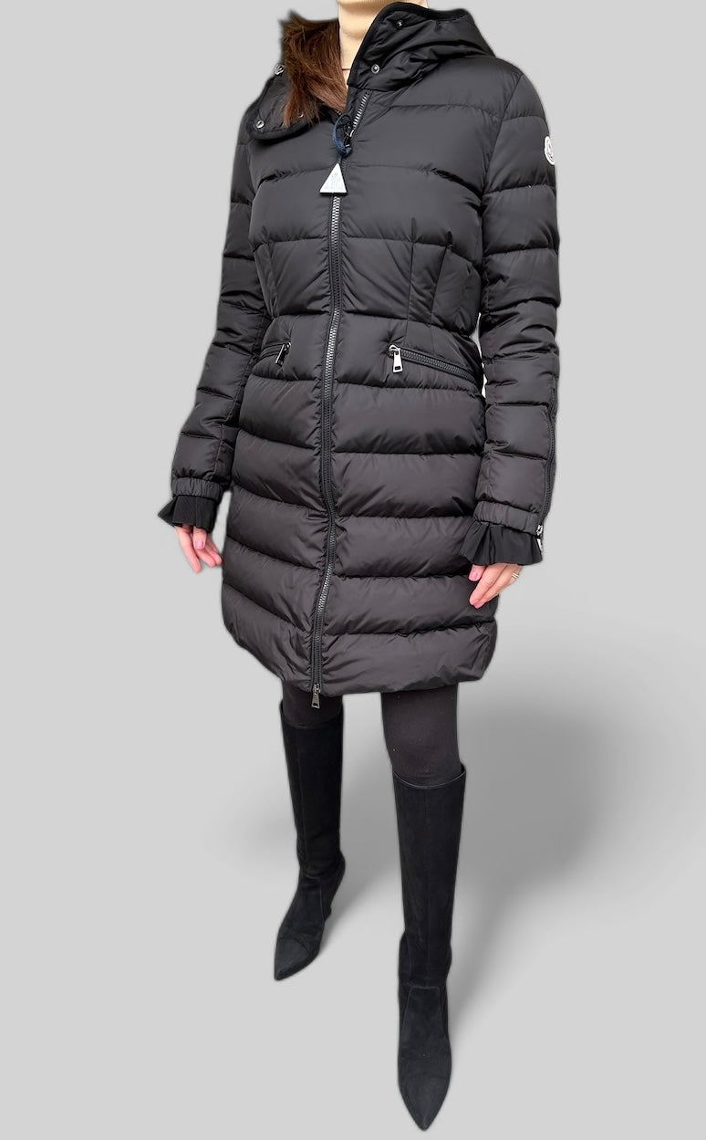 Moncler Betulong A-Line Puffer Jacket Black size 1