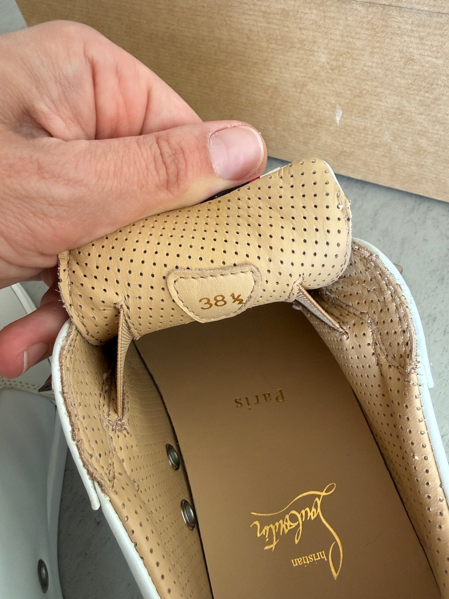 Christian Louboutin Spiked Leather Sneakers