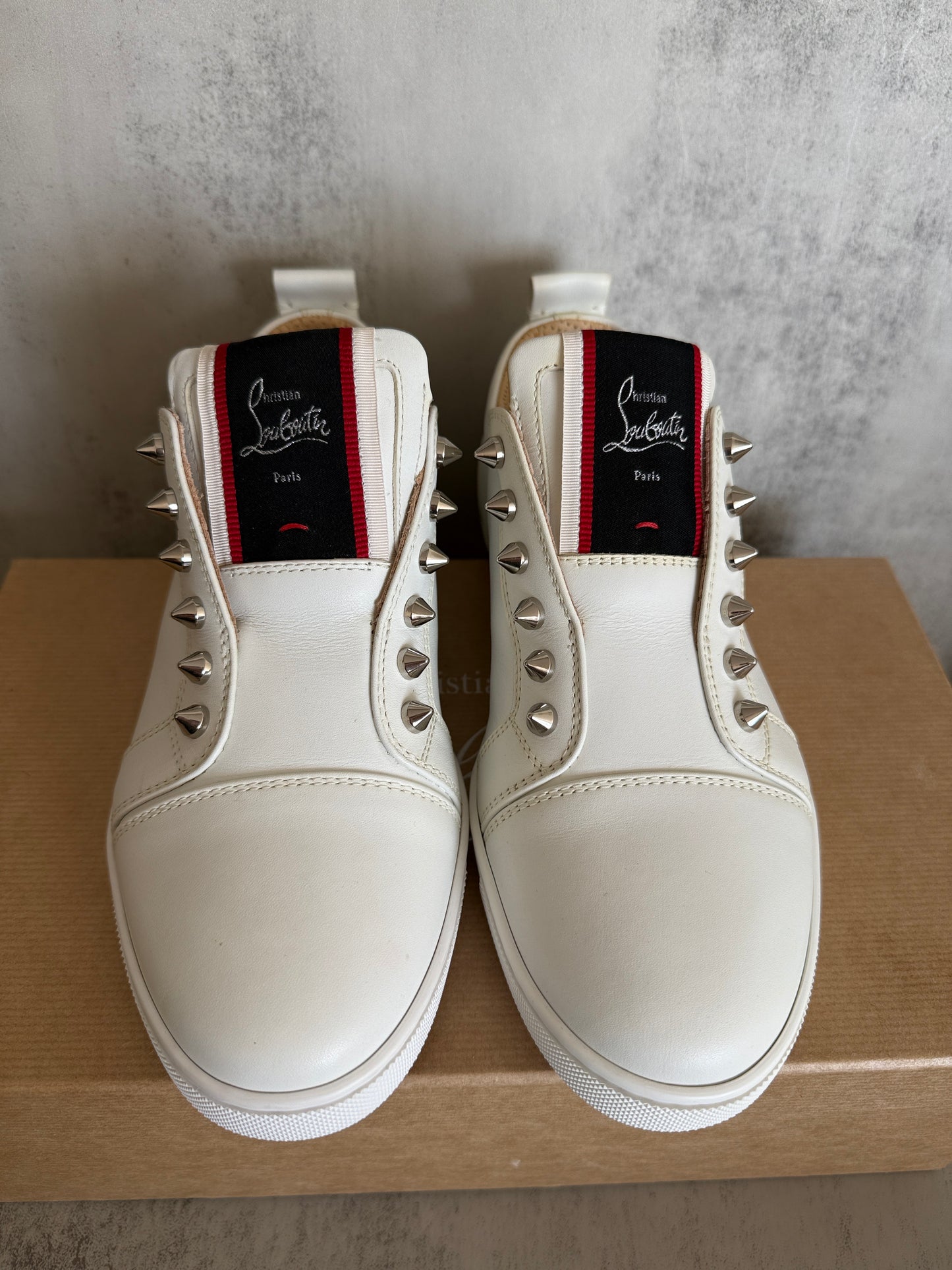 Christian Louboutin Spiked Leather Sneakers
