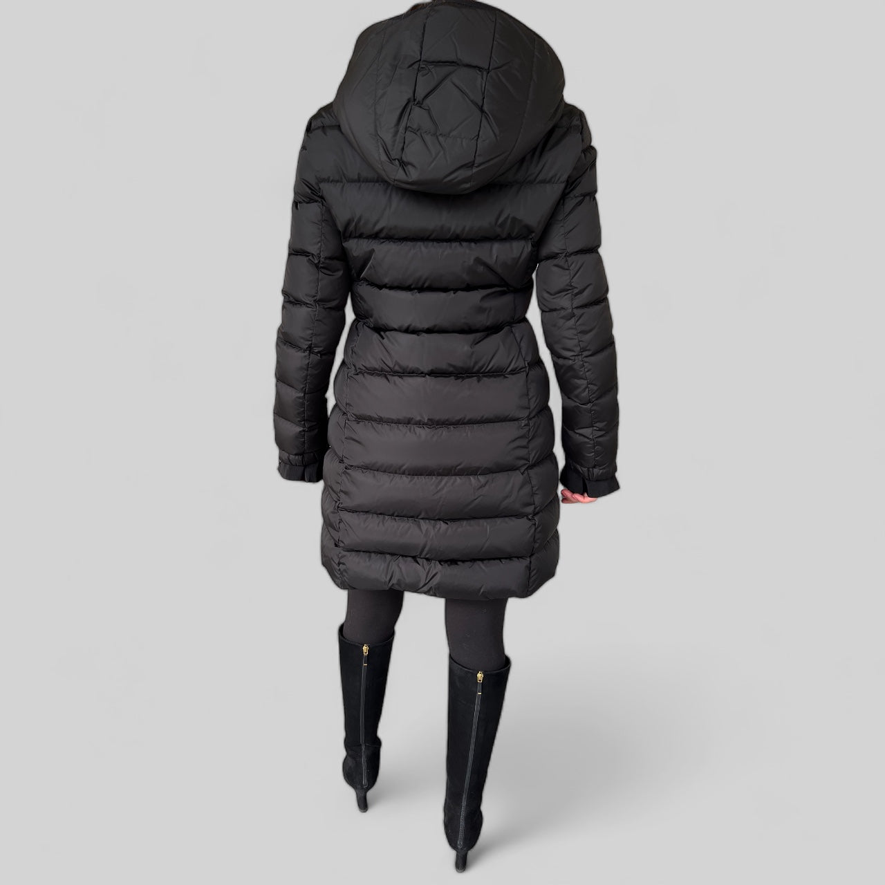 Moncler Betulong A-Line Puffer Jacket Black size 1