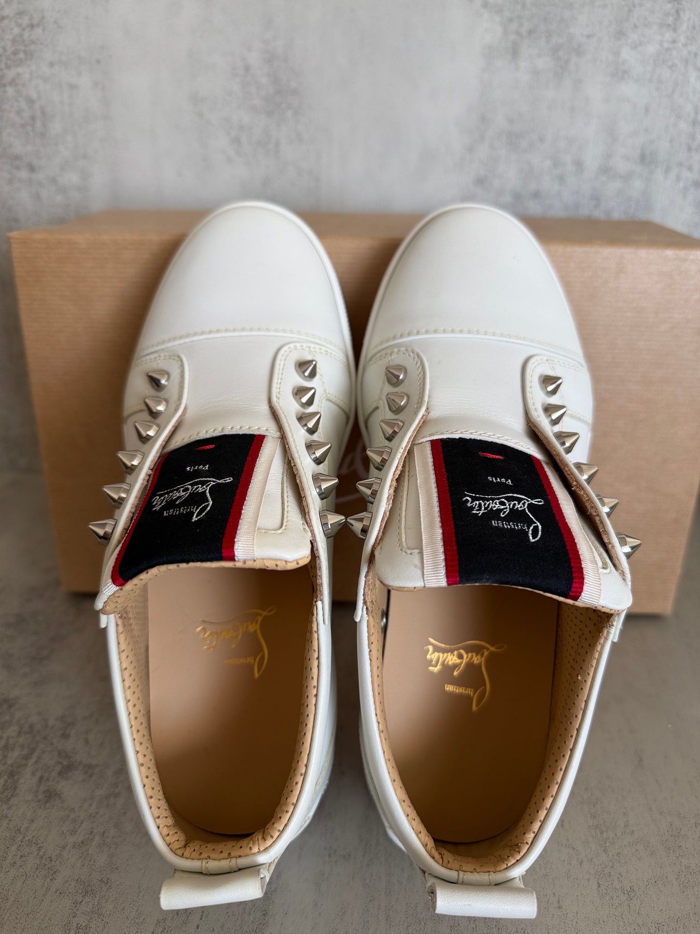 Christian Louboutin Spiked Leather Sneakers